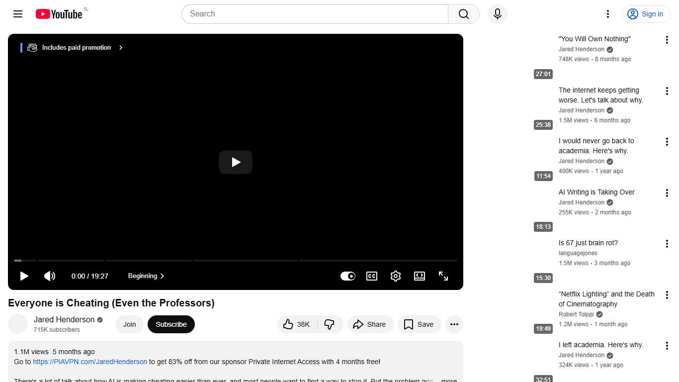 Everyone is Cheating (Even the Professors) - YouTube